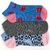 Pack x3 medias soquete tobillera de dama de algodón estampadas (111C) - comprar online