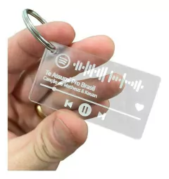 Chaveiro Acrílico Spotify Personalizado | Presentes | Amor | Amizade - loja online
