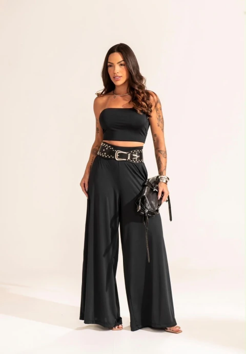 Conjunto Pantalona e Top Faixa