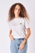 Camiseta Branca Slim Logo Verde Feminina