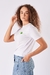 Camiseta Branca Slim Logo Verde Feminina - comprar online