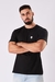 Camiseta Preta Regular Logo Branca Masculina