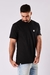 Camiseta Preta Regular Logo Branca Masculina - comprar online