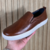 Tênis Slip on Couro l Marrom