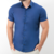 Camisa Marinho Slim Manga Curta na internet
