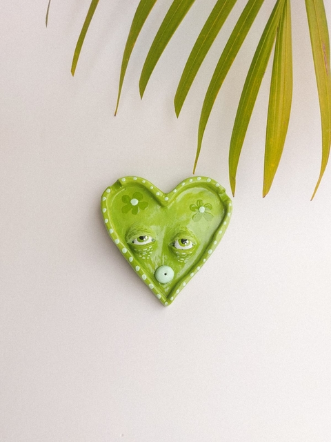 Cinzeiro/Incensário coraçãozin Pistache