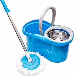 Mop Esfregão Giratório de Limpeza Inox com Rodinha e Refil na internet