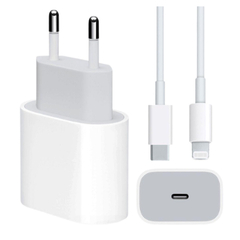 Kit Carregador iPhone Turbo Tipo-C 20W + Cabo Lightining para IPhone Carga rápida
