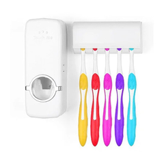 dispenser de creme dental pasta de dente suporte escova dente branco - comprar online