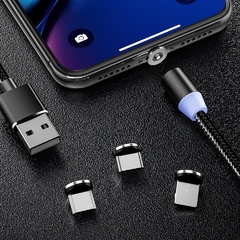 Cabo Carregador Magnético 3 Em 1, Compatível Para IPhone / Android / Tipo C Excelente
