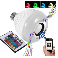 Lampada Bluetooth Led Caixa De Som Com Controle Remoto 12W Rgb Luz Colorida Balada - comprar online