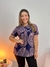 Blusa em liganete de laço com manga