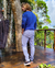 CAMISA MANGA LONGA PREMIUM CONFORT AZUL - comprar online