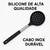 Escumadeira cabo inox silicone preta - comprar online