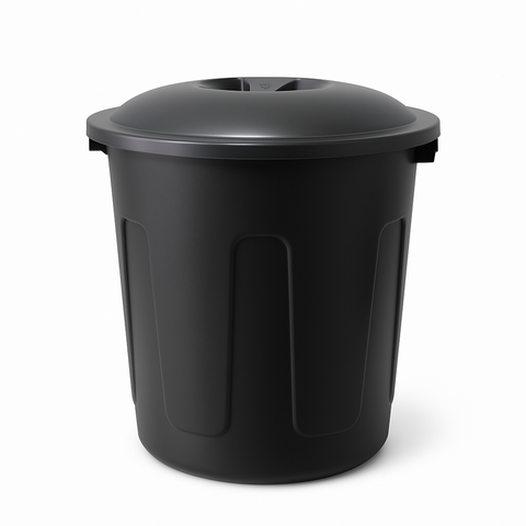 Cesto com tampa fechado 60L Preto