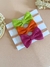 Kit Laço Elisa | Liso | 3 unidades | Linho Verde Abacate | Laranja | Rosa Fúcsia