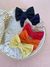 Kit Laço Elisa | Liso | 6 unidades | Linho Preto | Azul Marinho | Marrom Claro | Vermelho | Laranja | Amarelo Intenso - comprar online