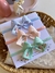 kit Laço Maitê | Bordado | Personalizado | 3 unidades | Linho Azul Bebê | Salmao Clarinho | Verde Água - comprar online
