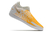 Chuteira Futsal Elite Nike Phantom GT Academy Dynamic Fit Branco e Amarelo Cano Alto