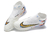 Chuteira Society Elite Nike Phantom GX Branco Cano Alto Sem Cadarço - comprar online
