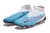 Chuteira Campo Elite Nike Phantom GX Branco e Azul Cano Alto - comprar online