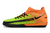 Chuteira Futsal Elite Nike Phantom GT Academy Dynamic Fit Laranja e Verde Cano Alto - loja online