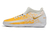 Chuteira Futsal Elite Nike Phantom GT Academy Dynamic Fit Branco e Amarelo Cano Alto - loja online