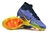 Chuteira Campo Elite Nike Air Zoom Mercurial Superfly 9 Azul Cano Alto