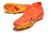 Chuteira Campo Elite Nike Air Zoom Mercurial Superfly 9 Laranja e Amarelo Cano Alto