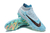Chuteira Campo Elite Nike Phantom GX Elite Azul e Branco Cano Alto