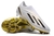 Chuteira Campo Elite Adidas X Speedportal+ Sem Cadarços Branco/Dourada