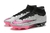 Chuteira Campo Elite Nike Air Zoom Mercurial Superfly Cinza e Rosa Cano Alto - loja online