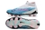 Chuteira Campo Elite Nike Phantom GX Branco e Azul Cano Alto - CAMISA DE FUTEBOL | TX STORE
