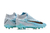 Chuteira Campo Elite Nike Phantom GX Azul Cano Alto Sem Cardaço