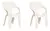 Silla Plástica Infantil Set X2 Unidades Con Respaldo Love Blanco