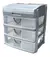 Cajonera Organizadora 3 Cajones Kuma Gris