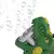 Pistola Burbujero Dinosaurio A Pilas Juguete Infantil Color Verde