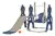 Centro De Actividades Hamaca Y Tobogan Plaza Pulpo Azul Love - comprar online