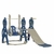 Centro De Actividades Hamaca Y Tobogan Plaza Pulpo Azul Love 3751 - comprar online