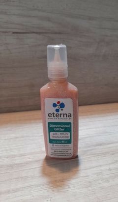 Dimensional Glitter Rojo Traslúcido 40cc