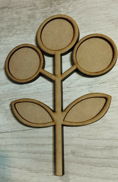 Figura Madera Flor (Mosaico)