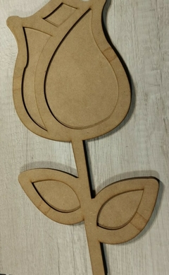 Figura Madera Flor (Mosaico)