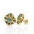 Conjunto Vitória Colar + Par de Brincos com Zircônia Azul Tiffany Banhado em Ouro 18k na internet