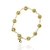 Pulseira Beatriz com Detalhes de Bola Fosca Trabalhada Banhada a Ouro 18k