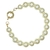 Pulseira Diana com Pérolas Brancas 8mm e Fecho Boia - comprar online
