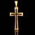 Pingente Cruz Vazada Banhados a Ouro 18k