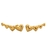 Brinco Ear Cuff de Corações Liso em Banho Ouro 18k - loja online