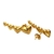 Brinco Ear Cuff de Corações Liso em Banho Ouro 18k - Dabru Joias