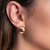 Brinco Julia Argola Lisa Design de Coração Banhada a Ouro 18k - comprar online