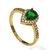 Anel Princesa Gota Cravejada Verde - comprar online